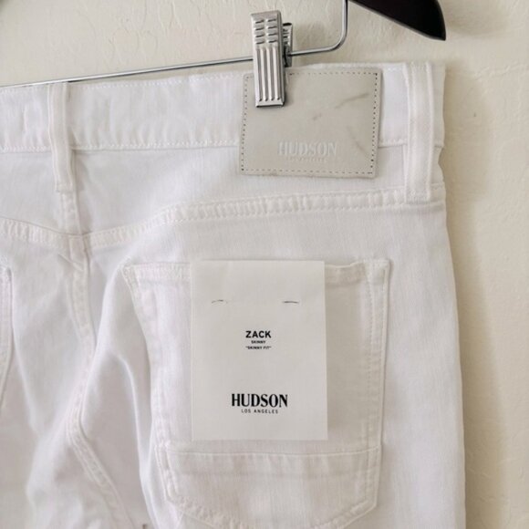 Hudson Zack Men’s Jeans White Distressed Size 34 - Picture 8 of 9